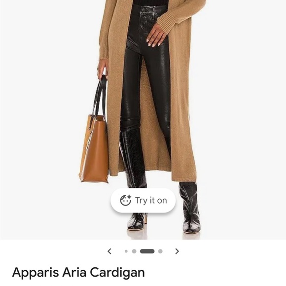 Apparis Tan Open-Front Cardigan - Picture 2 of 4